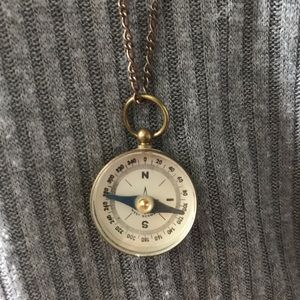 Vintage Compass Necklace- functional